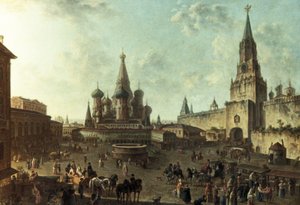 Plaza Roja en Moscú (1801) de Unknown